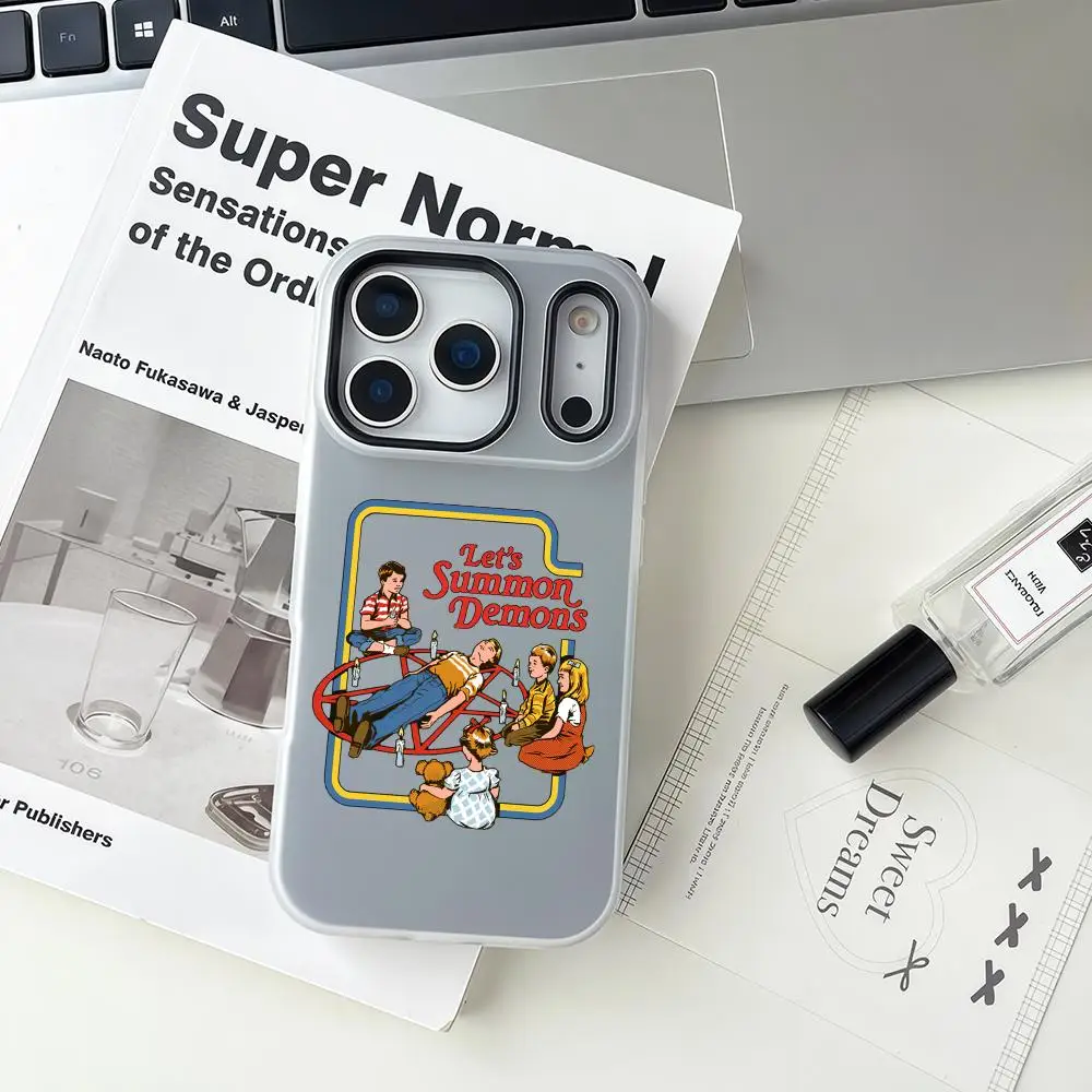 

Lets S-Summon D-Demons Phone Case For IPhone 16 17 Pro Max Air Plus Large-aperture Jelly Double-layer Frosted Phone Case