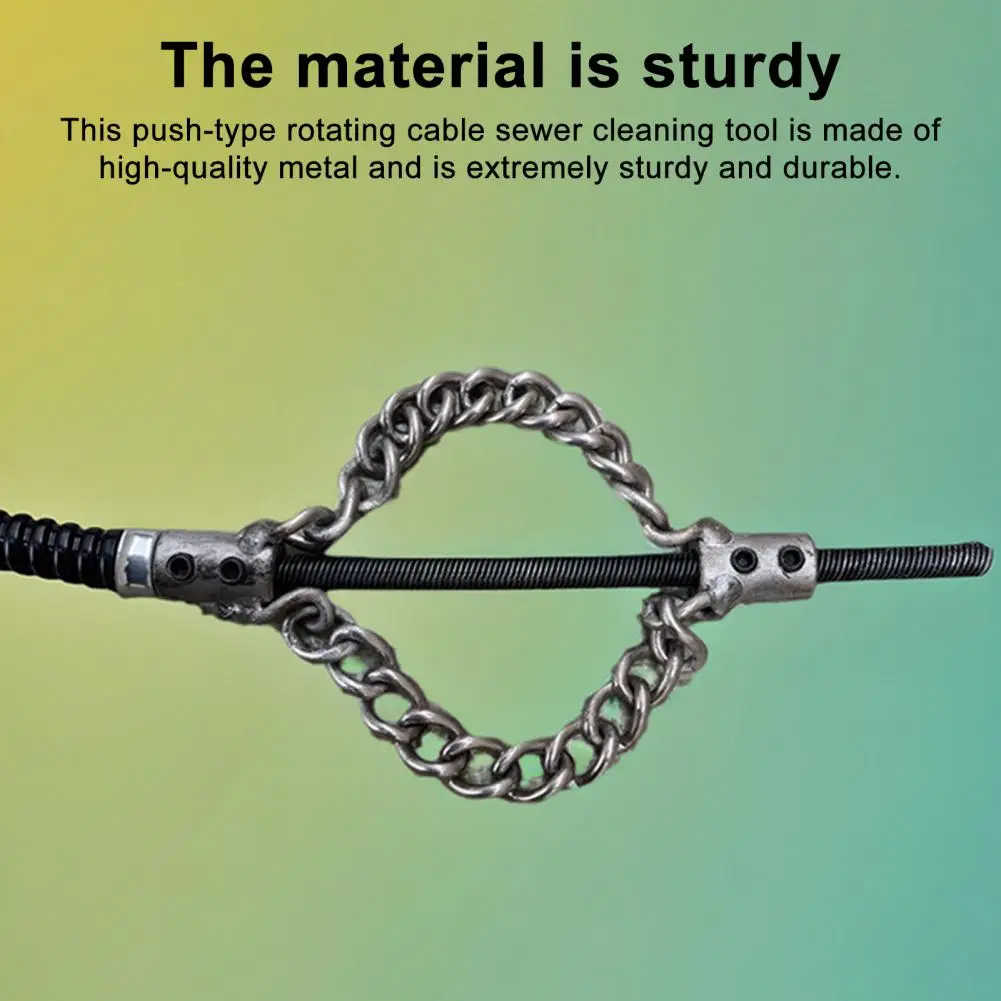 أداة إزالة الترسبات لأنابيب الصرف الصحي المهنية فليكس رمح المجاري إزالة الترسبات سلسلة كابل دوار أداة نعرات لصيانة الأنابيب البلاستيكية الربيع #6