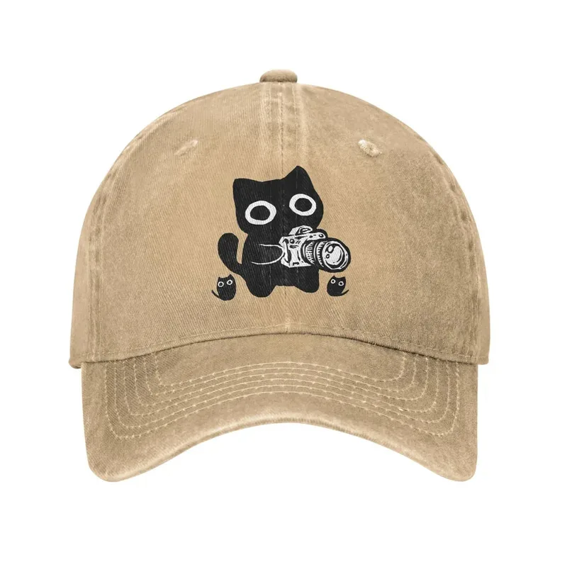 Casual Baseball Cap Featuring a Cartoon Cat Design, Suitable for Both Men And Women, Perfect for Summer Activities Like Tennis A