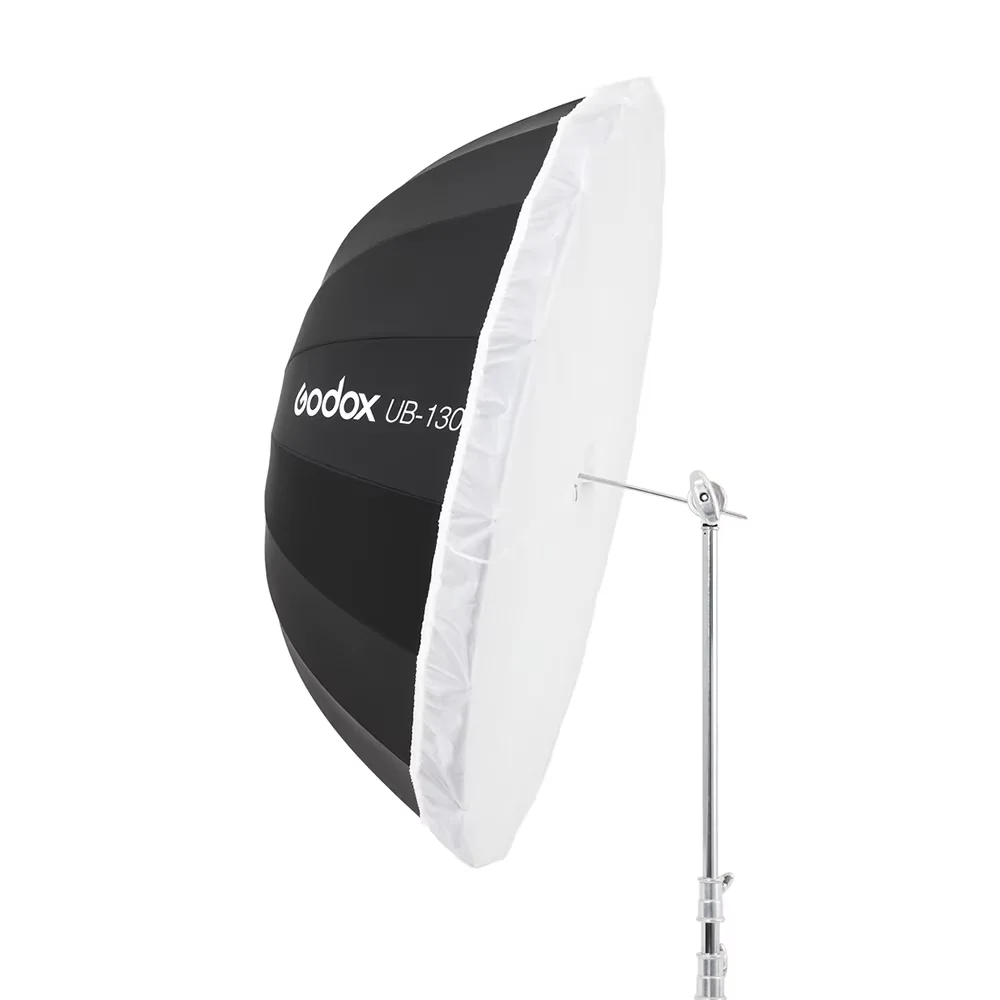 Godox UB-165W 65in 165cm Parabolische Zwart-Witte Reflecterende Paraplu Studio Lichtparaplu met Zwart-Zilveren Diffusorhoesdoek