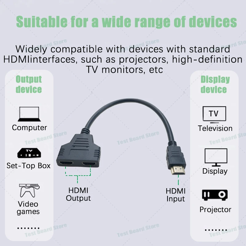 محول صوت وفيديو HDMI ، موزع كبلات عالي الدقة 1 في 1 ، 1 ، Xbox ، PS4