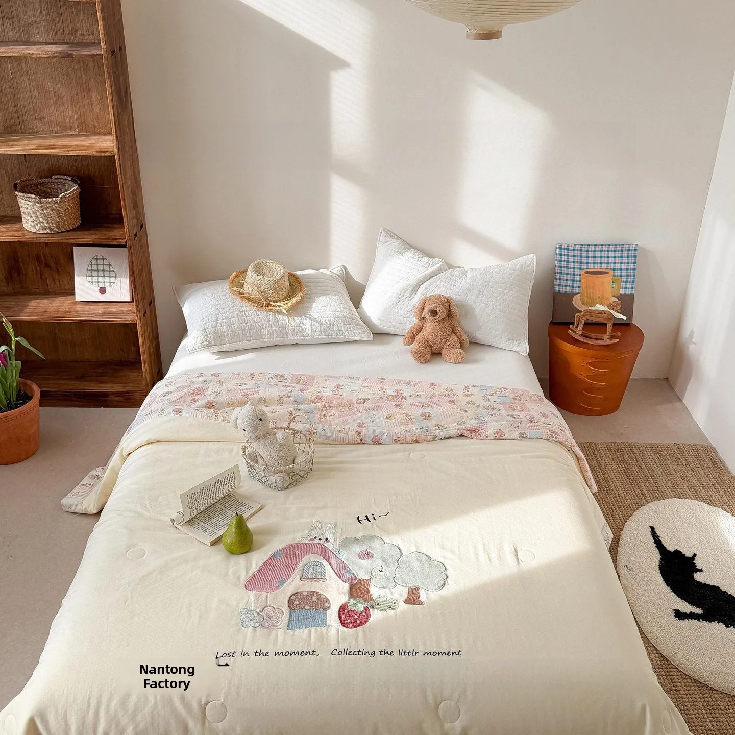 

Cute Cartoon Double Layer Towel Stitch Summer Cooling Quilt Breathable Core for Student Dormitory Air Conditioner Quilt