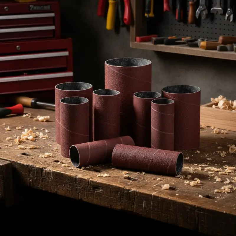 

80 150 240 Grit Sandpaper Drum Sleeves for Rotary Tools Durable Abrasive for Fine Finishing Polishing