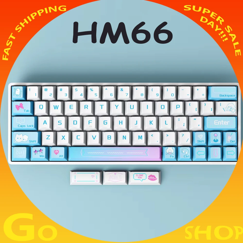 

SIKAKEYB HM66 8K Magnetic Switch Keyboard Hot Swap RGB Low Delay Wired Gaming Keyboard HEMU Drive Pc Gamer Accessories Valorant