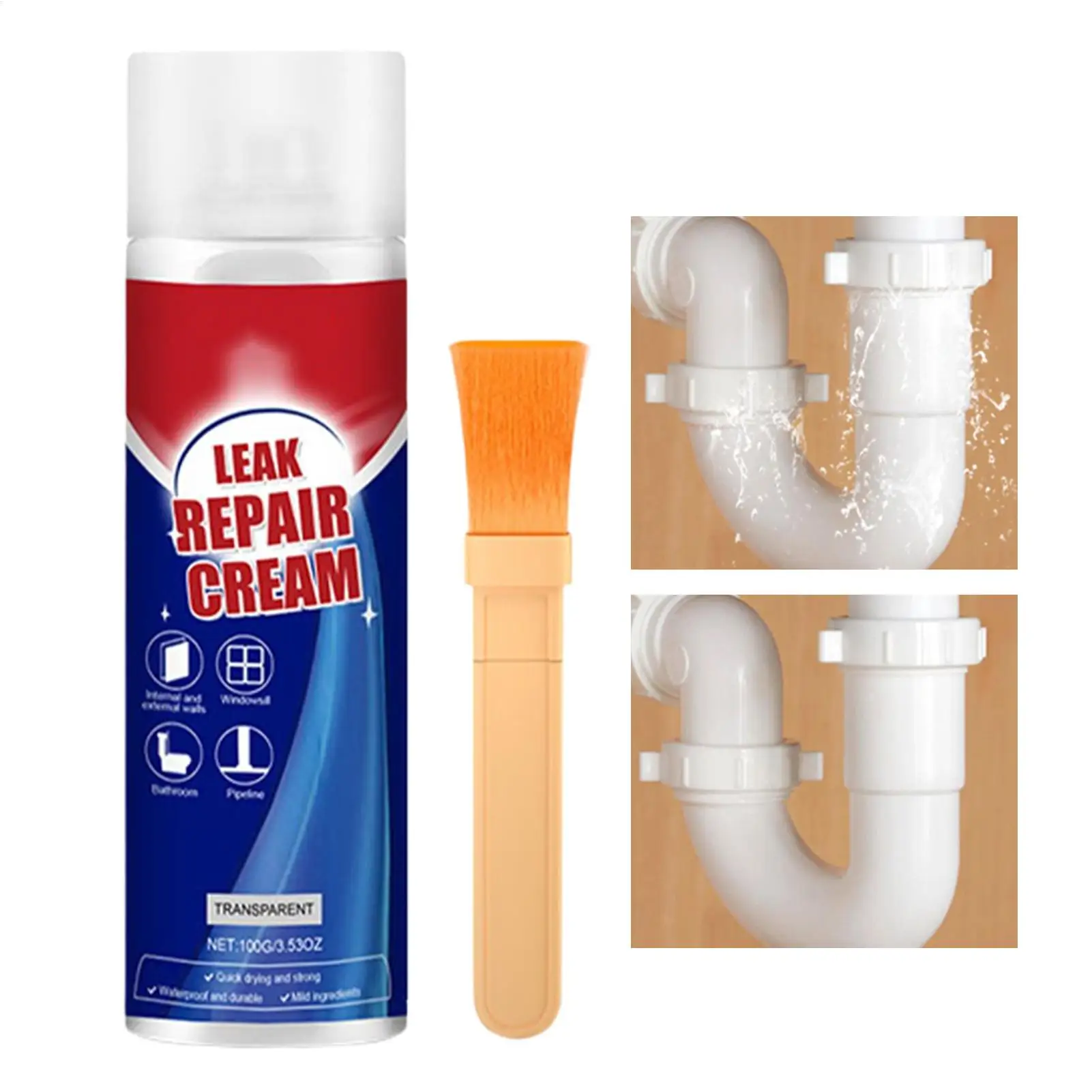 100g Waterproof Sealant Wall Roof Leak Repair Cream Quick Dry Long Lasting Wall Gap Filler Accessories For Window Frame Repair