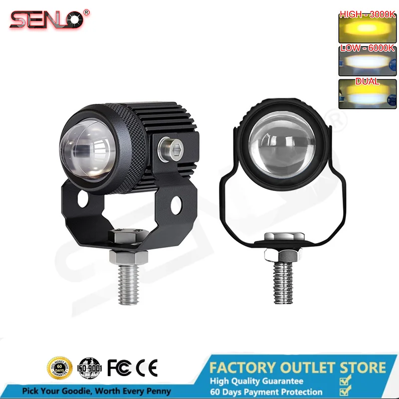 

Motorcycle Headlights LED Flicker Lamps Driving Spotlight Indicators High Low Beam Lights for Dirt Bike Trucks SUV UTV ATV Auto