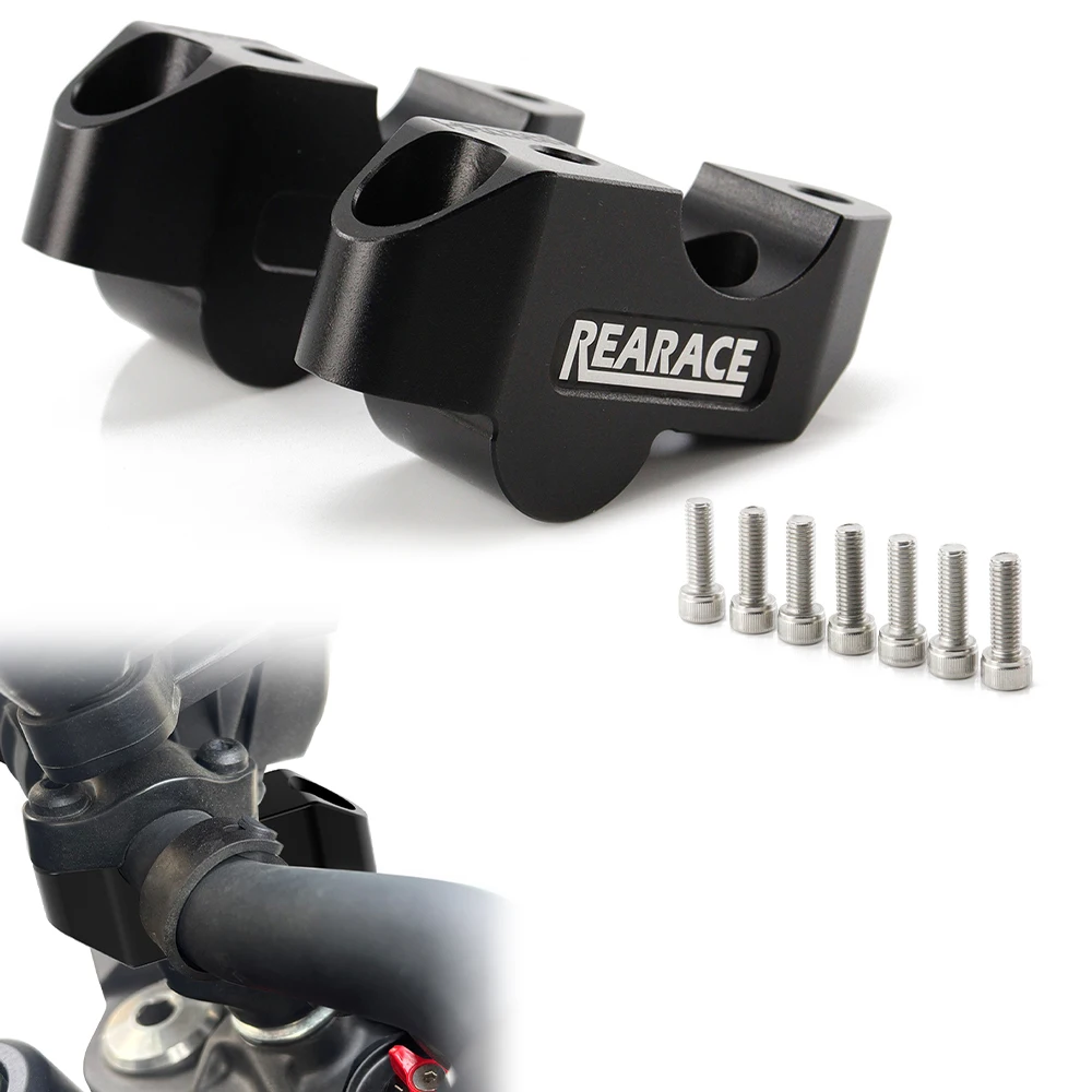 Motorcycle Handlebar Mount Riser Clamp Offset Fit For KTM Duke 390 2024-2025 Duke390 Aluminum Black