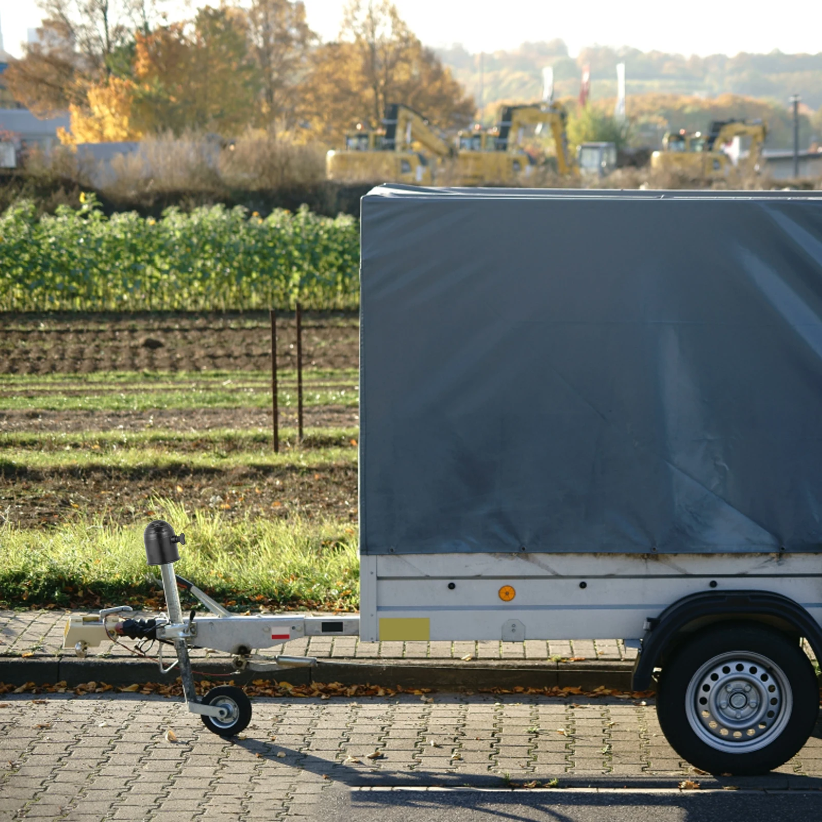 

2pcs Trailer Hitch Protective Cap Hook For Camper Van Truck Rv Durable Plastic Wear Resistant Coupler Protector Towball Car