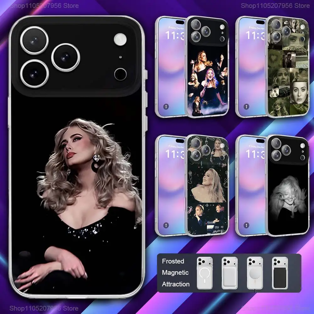 

Singer A-Adeles Magnetic Frosted Cover Phone Case For iPhone 17,11,16,12,15,14,13,Pro,Plus,E,Max,Air,Mini
