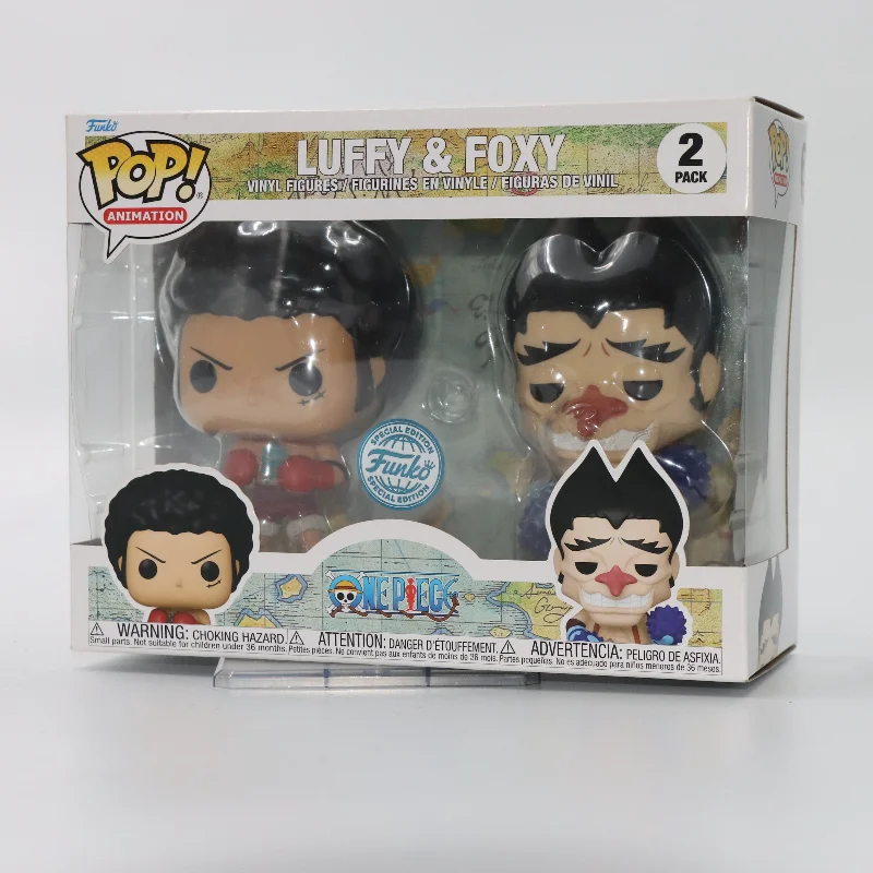 Authentic Funko Pop One Piece Luffy & Foxy Chibi Style Vinyl Figure Collectible Model Desktop Decor Gift for Anime Fans