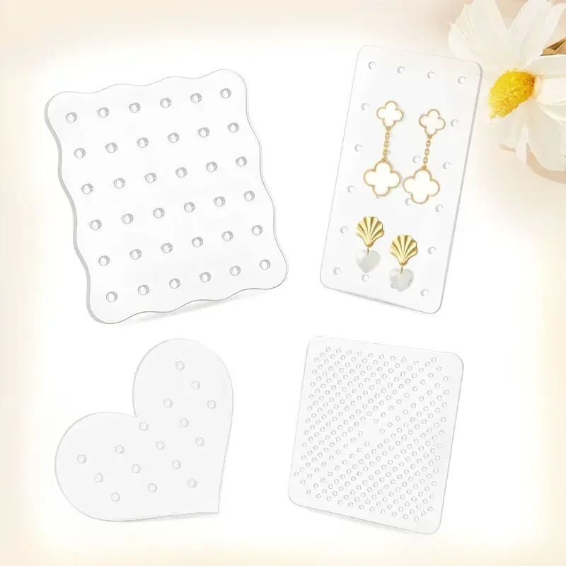 2pcs Acrylic Earring Display Cards Multi Pair Plain Earring Card Organizer Stand Jewelry Holder for Travel, ExhibitionCrafts