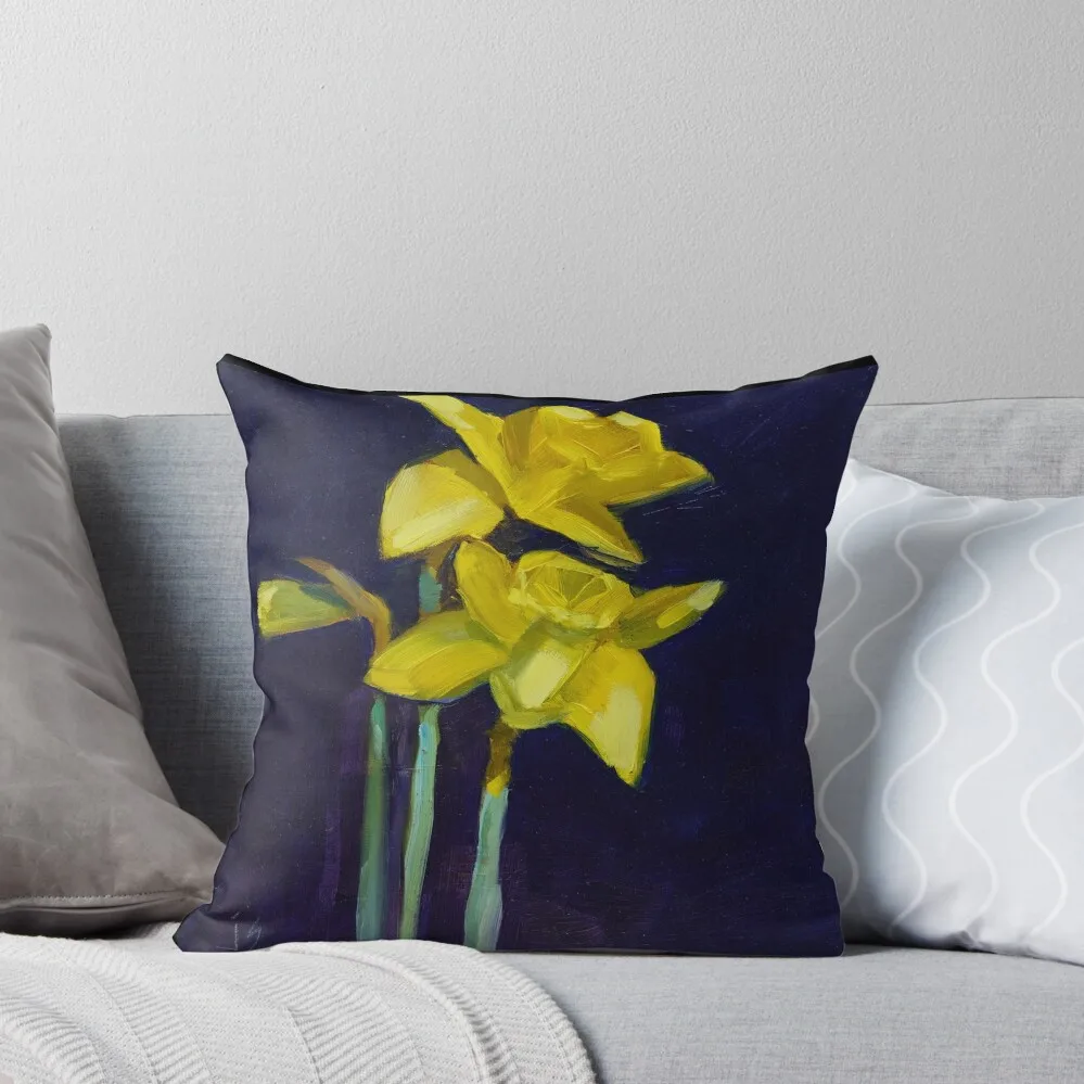 Daffodil Gold Throw Pillow Luxury Sofa Cushions Sofa Decorative Covers pillow