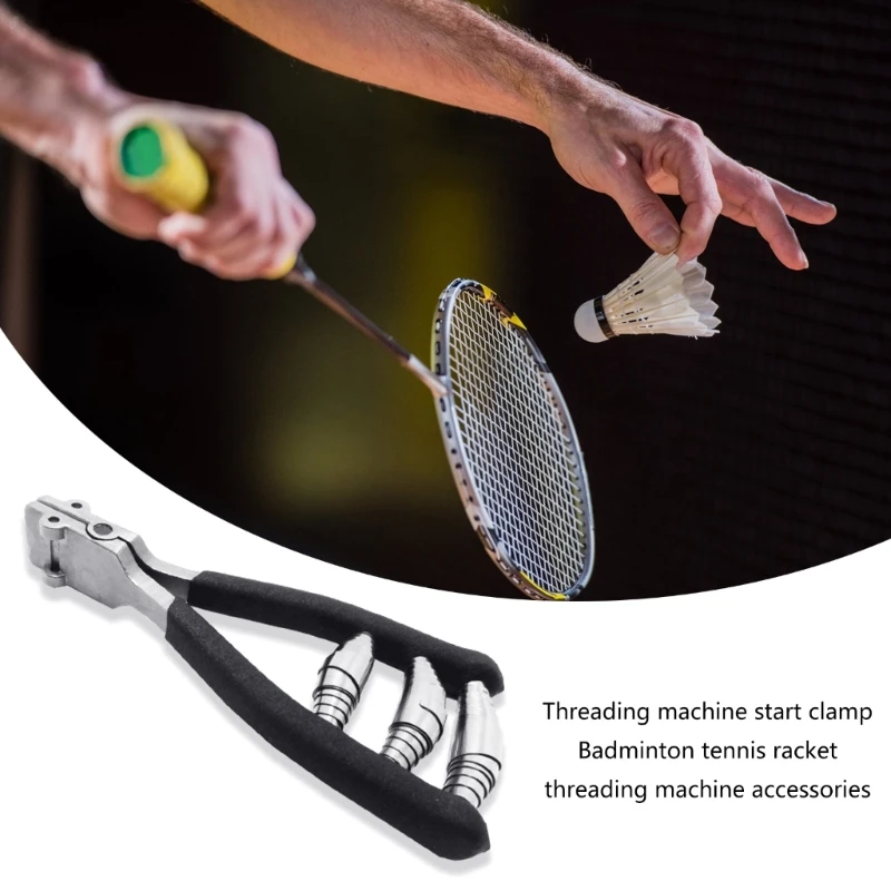 Tennis Stringing Machine Tool Wide Head Racket String Assistance Starting Clamp Manual Tool Plier for Badminton Racquet