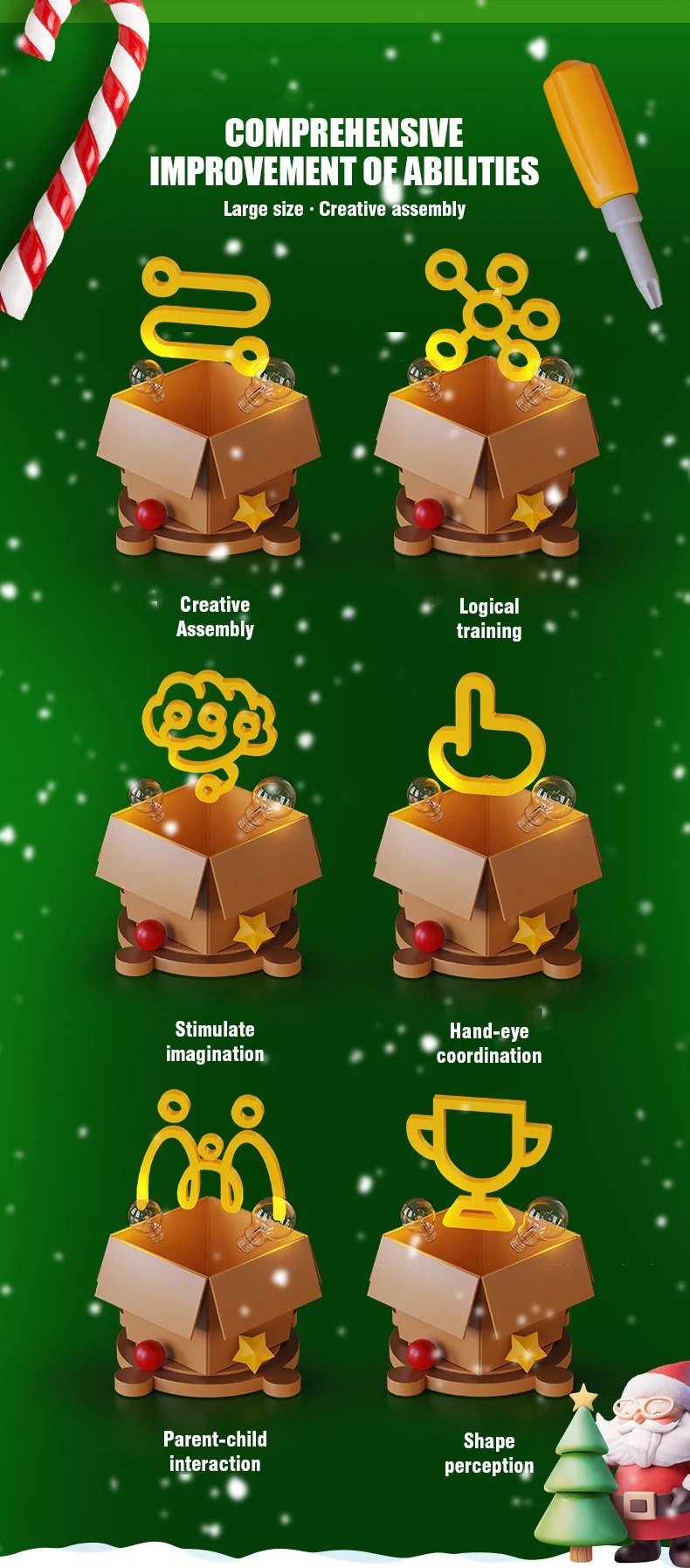 DIY Montage-Elektroschrauber-Spielzeugset Weihnachtsgeschenke Kinder-Reparatur-Werkzeugkasten Kreative Spiele Lernspielzeug für Kinder – Detail 2