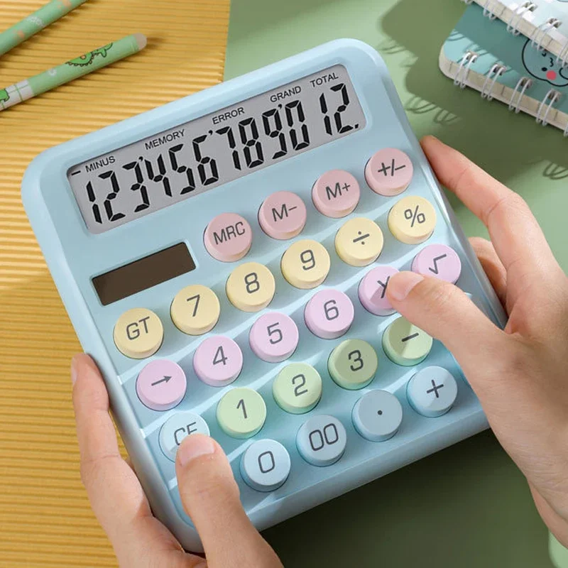 

Ins Dopamine Candy Color Calculators Large Display Mechanical Dot Keyboard Back To School Supplies Students/Finance Stationery