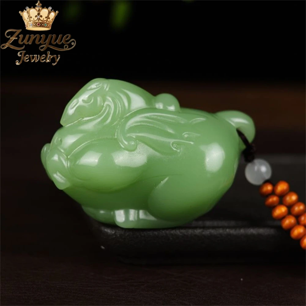 

High-End Natural Hetian Jade Horse Jade Pendant Luxury Quality Jewelry Fashion Jewelry Exquisite Charms Best Selling Elegant