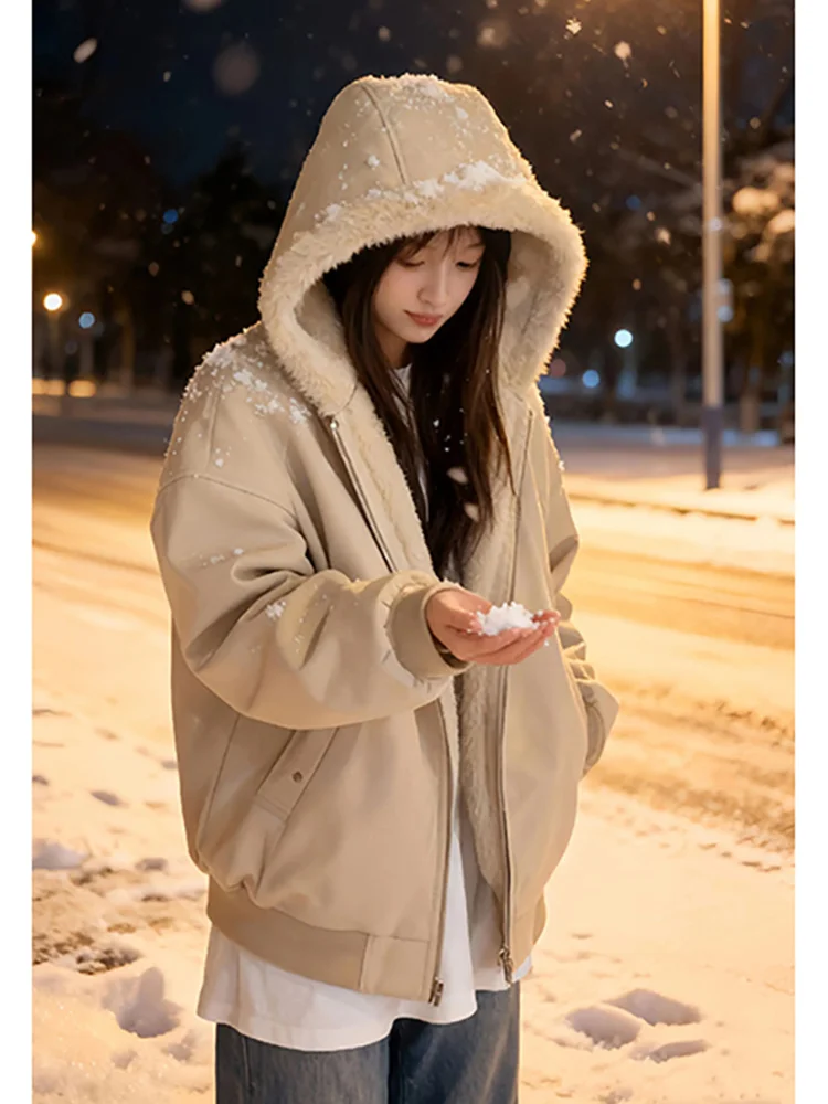 남성용 티엔드 가죽 재킷 후드와 퍼 칼라가 있는 가을 겨울용 면 패딩 방수 마운틴 이글 코트 청소년용