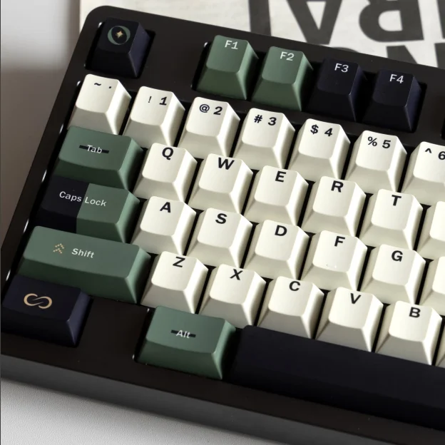 

Mobius Theme PBT Sublimation Keycap Black Green Vintage Keyboard Cap New Original Height
