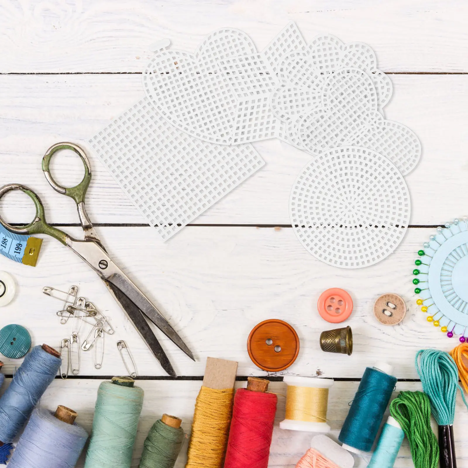 6Pcs Weaving Bag Accessories Plastic Mesh Sheets Creative Sewing Mesh Pieces for DIY Knitting Quilting Crafting Needlework