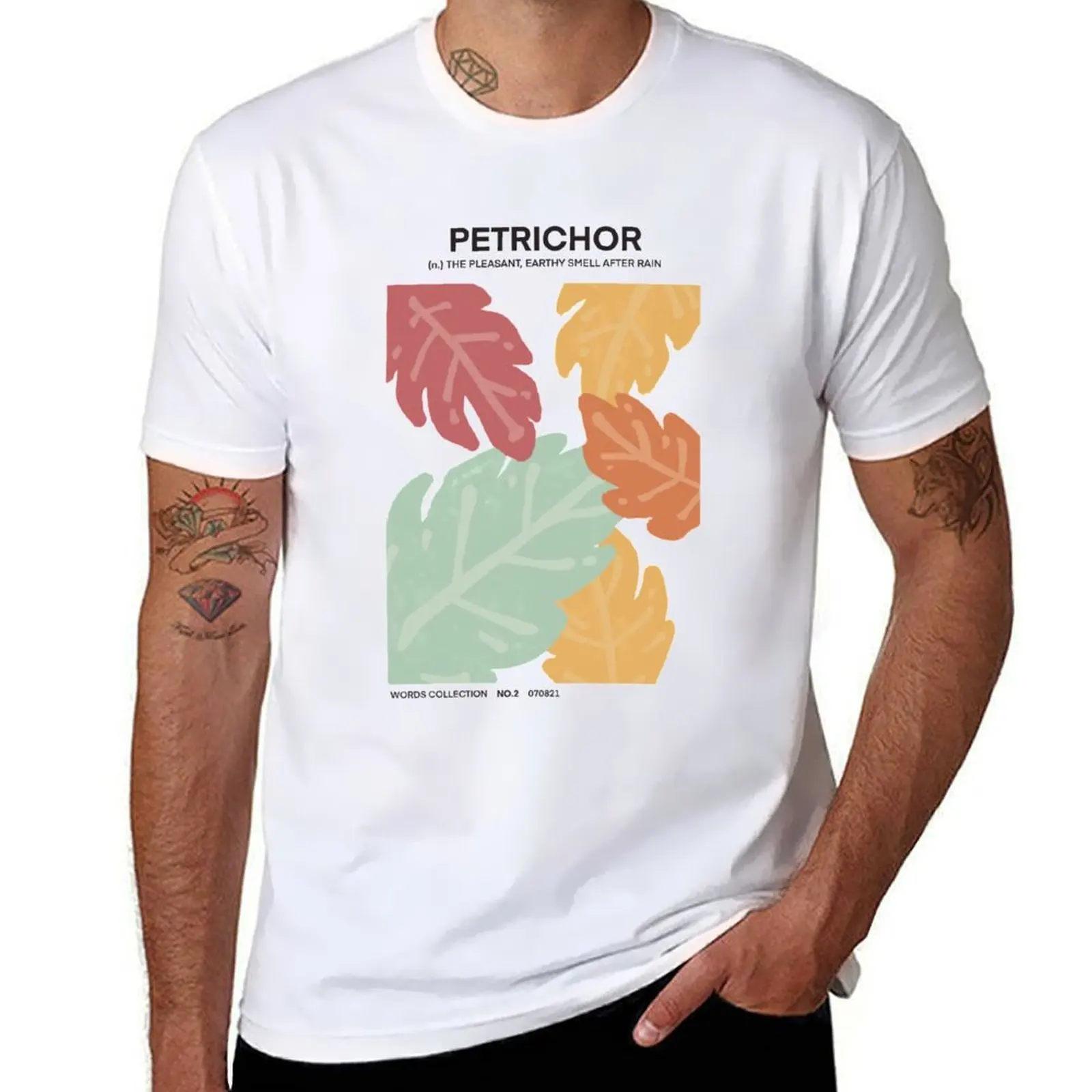 

Petrichor meaningful word poster T-Shirt t shirt for man men t shirt cotton 100% T-Shirt