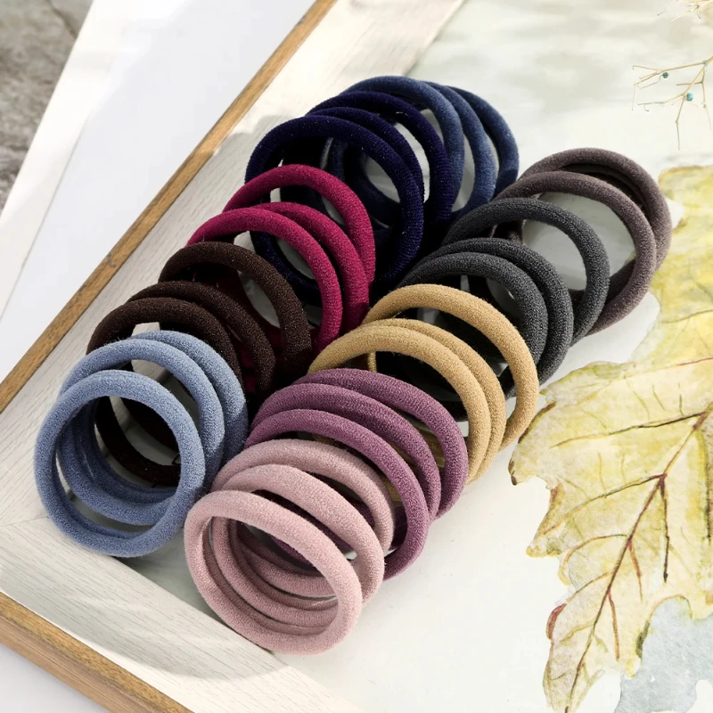 

50PCS/Set New Women Girls Candy Colors Nylon Basic Scrunchie Hair Tie Ponytail Hold Hair Rubber Bands Fashion Hair Accessories