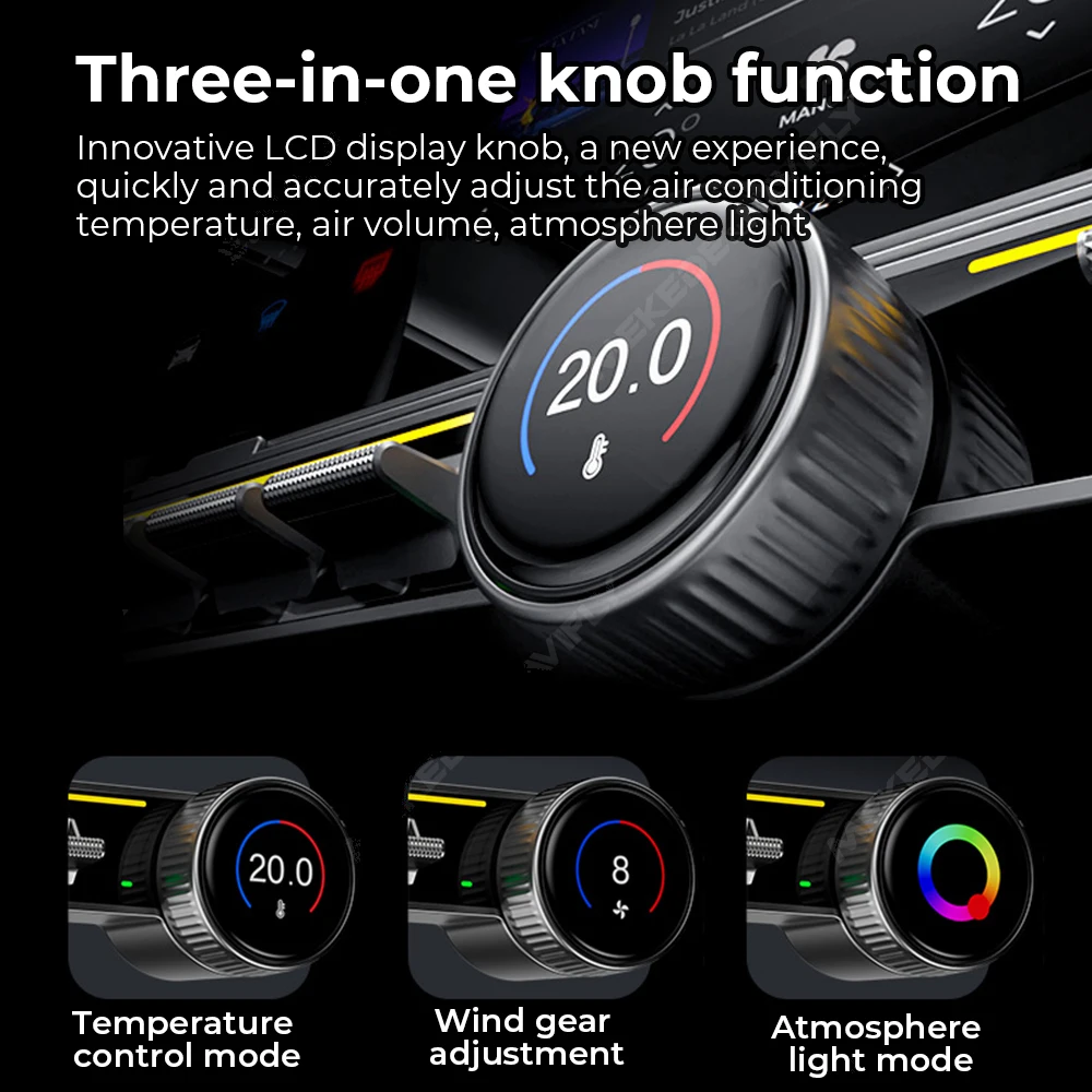 Navifly  128*128 LCD knob buttons 20 Function buttons BT OTA upgrade Easy Installation For Tesla model 3/Y left