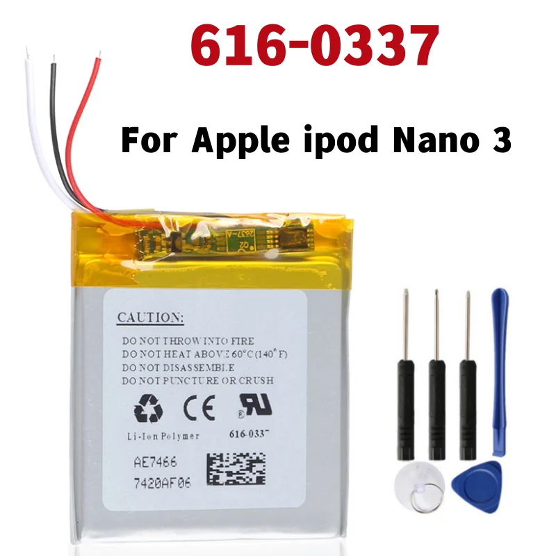 616-0337 Сменный аккумулятор для Apple ipod Nano 3 3G 3-го поколения 3G en MP3 A1236 Nano3 аккумулятор + Бесплатные инструменты