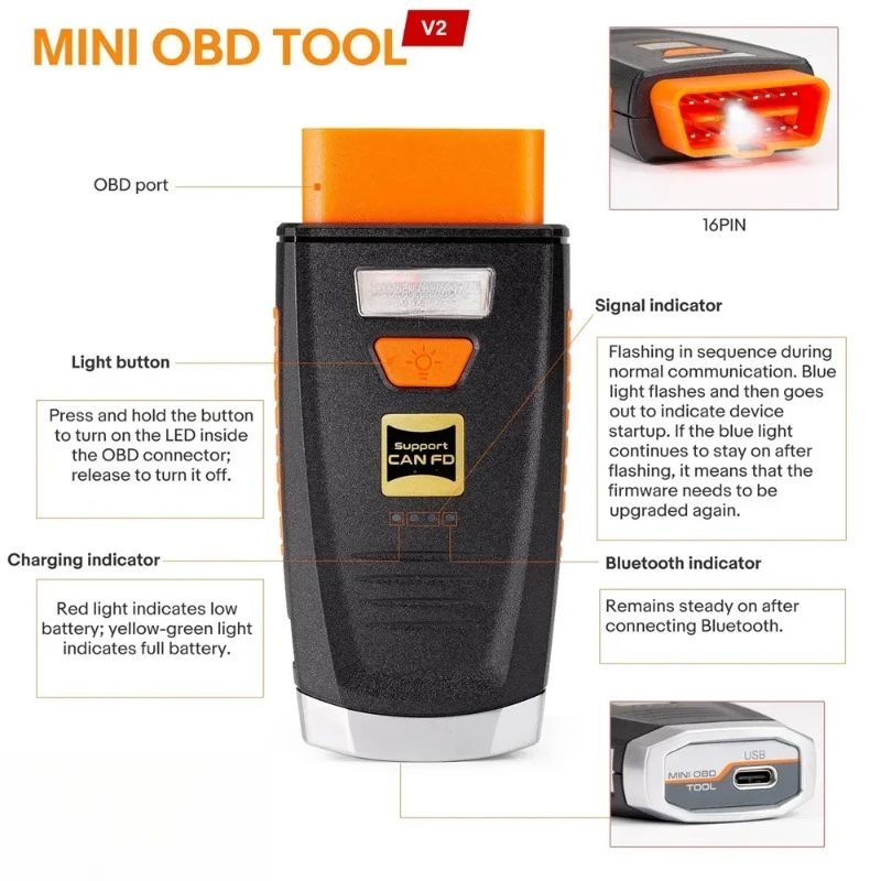 Xhorse XDMO20 VVDI MINI Tool V2 Программатор IMMO Поддержка CAN FD