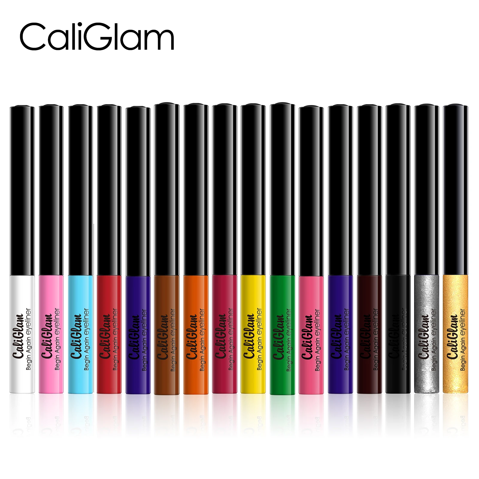 16 color matte eyeliner liquid pen set, waterproof and non smudging fine nib multi-color eyeliner