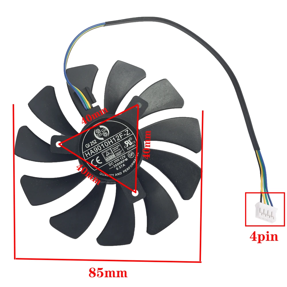 85MM HA9010H12F-Z GTX1060 Video Card Fan Replacement For Zotac Nvidia GTX1060 6GB MiNi RX 480 Graphics Card Cooling Fan