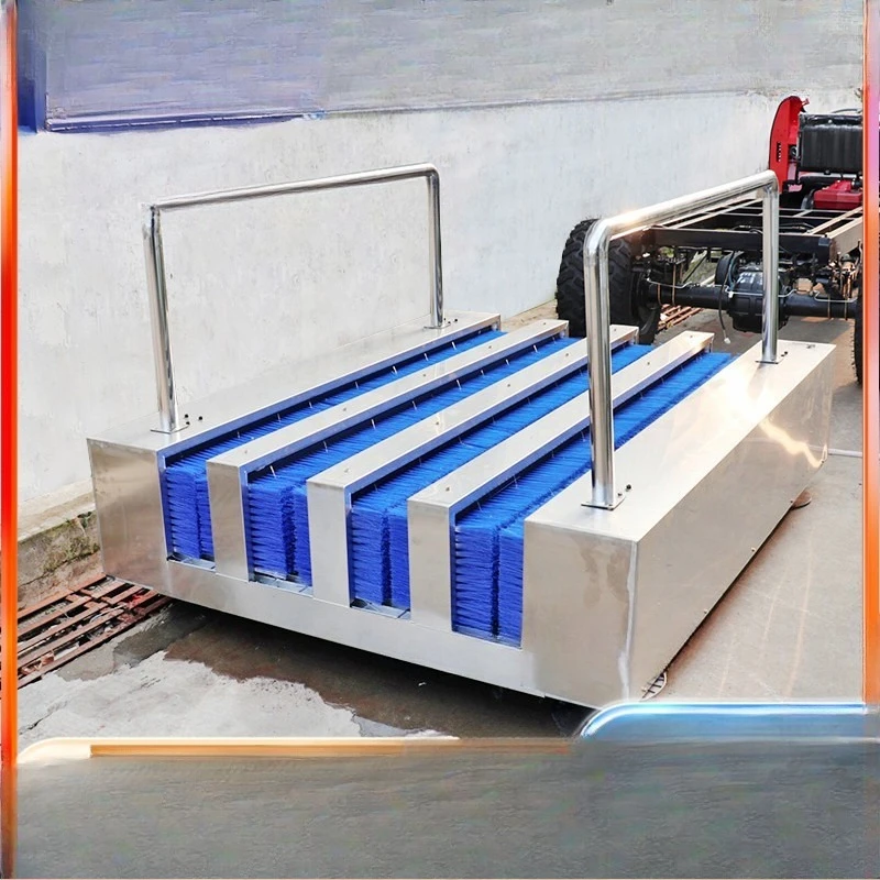 

Unpowered shoe washing machine 1m * 1.6m stainless steel automatic spray self-propelled shoe washing machine, single channel