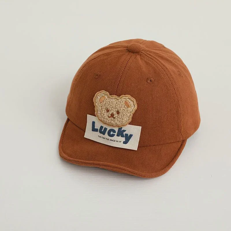 Kids Baby Boy Baseball Cap Cartoon Bear Embroidery Summer Trucker Hat Beach Sun Hat for Toddler Newborn Outdoor