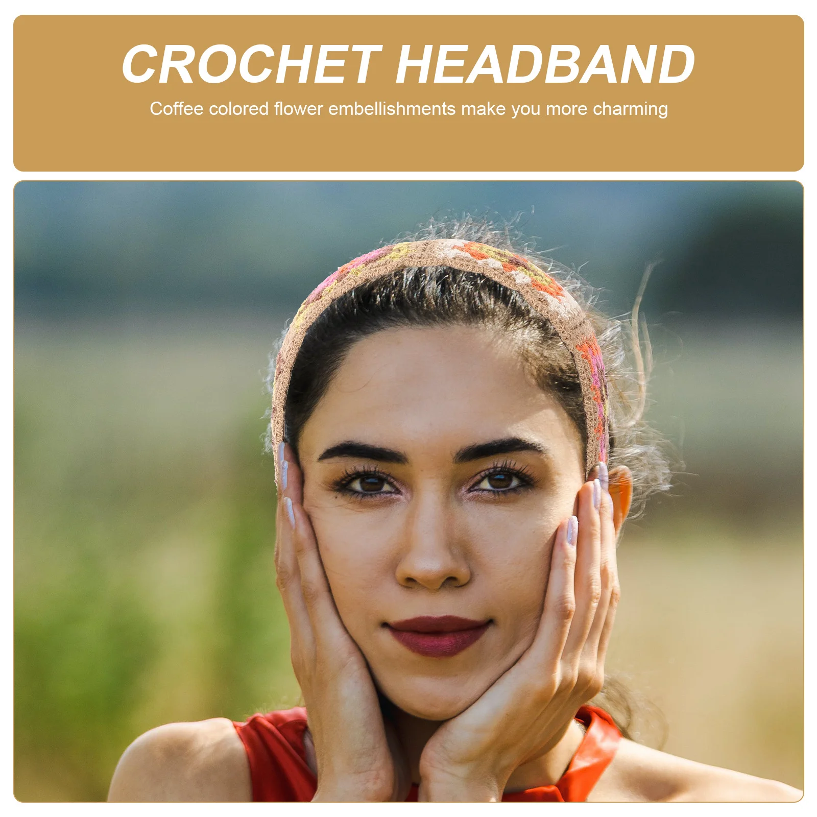 

Crochet Hair Bandana Headband Vintage Style Decorative Scarf for Women Everyday Party Accessories Hair Scarves