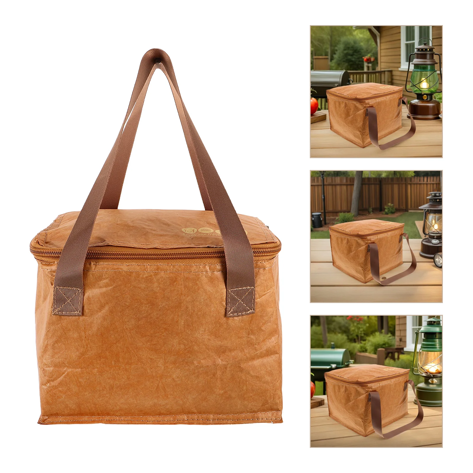 

Outdoor Insulated Lunch Bag Large Capacity Portable Bento Tote Foldable Thermal Cooler With Aluminum Foil Lining – Reusable