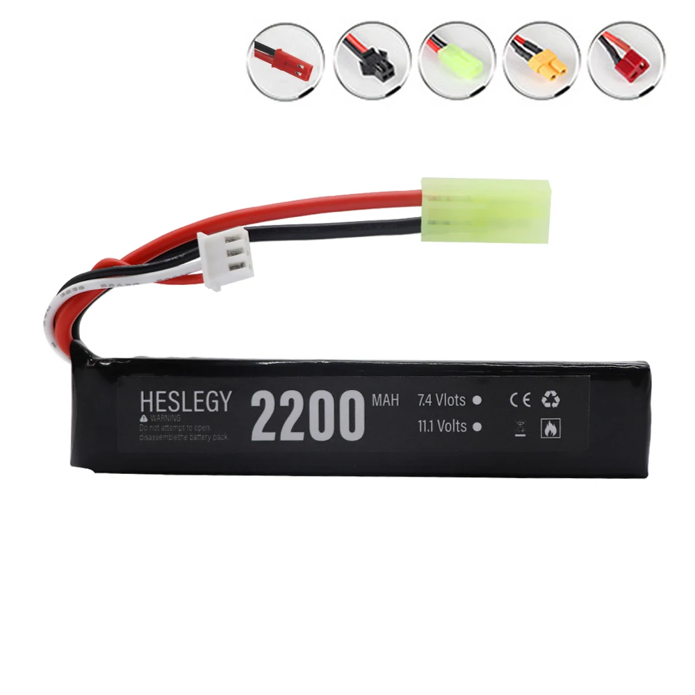 7.4v 2200mAh bateria Lipo do części pistoletu wody 2S 7.4V bateria do pistoletu pneumatycznego Mini Airsoft BB zabawki elektryczne pistoletów Tamiya