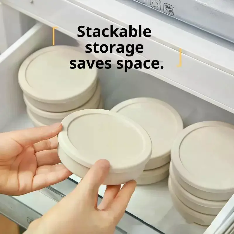 Ronde Rundvlees Patty Siliconen Lunchbox Magnetron Verwarmde Siliconen Vershouddoos, Snack Salade Bento Box