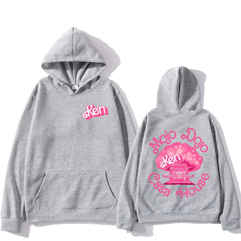 Sudaderas con capucha rosas de Barbenheimer Kenough Kenergy, sudadera Ken Mojo Dojo Casa House, jerséis con estampado gráfico de dibujos animados