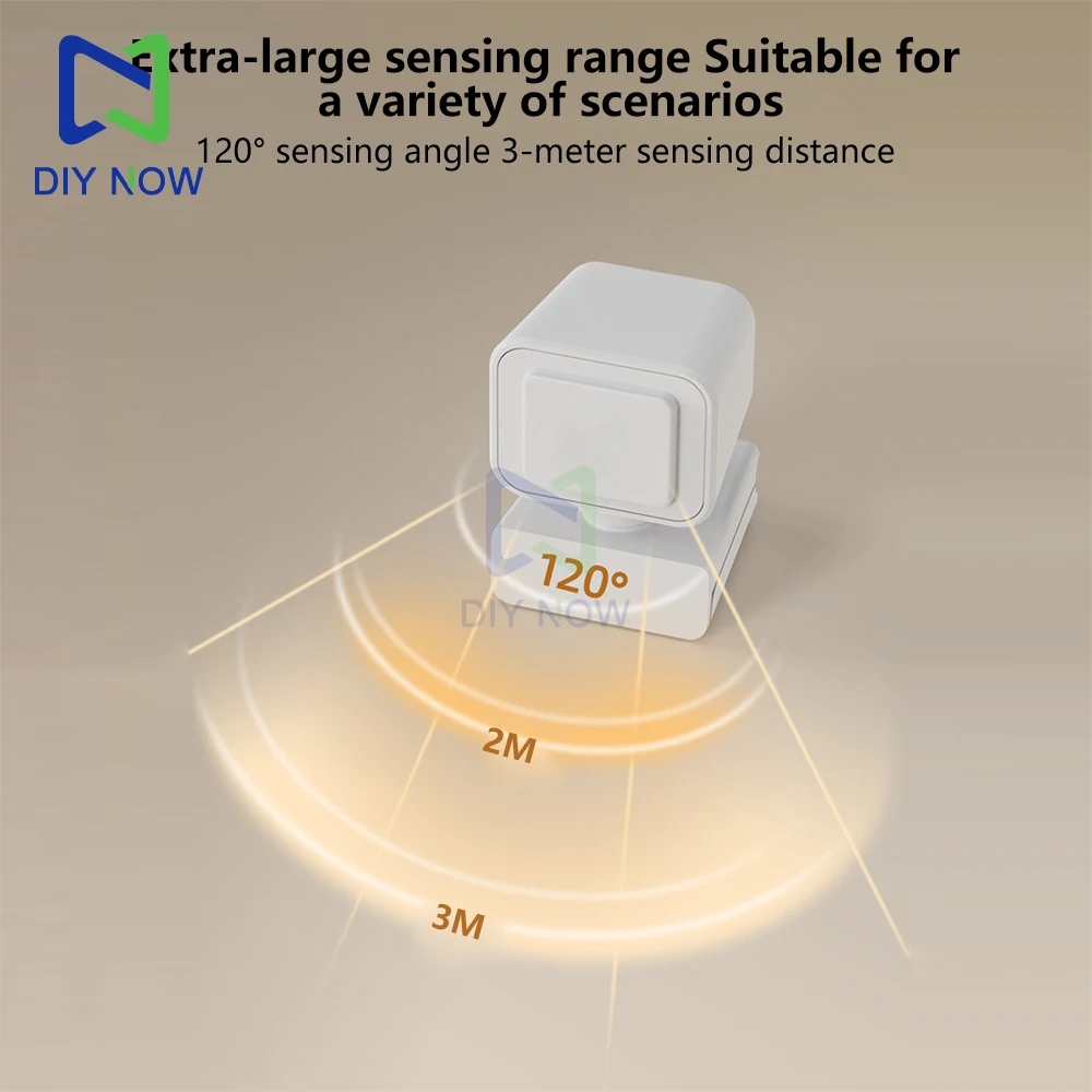 Microwave Human Body Sensor Switch DC 5-24V Electric Fan with Plug LED Light with Microwave Infrared Human Body Sensor Switch