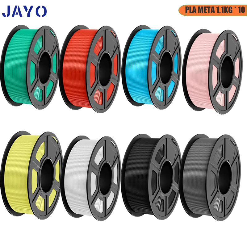 JAYO 10Rolls PLAmeta 3D Filament 175mm PLA 3D printing no bubbles no drawing smooth multiple colors optional for 3D printing