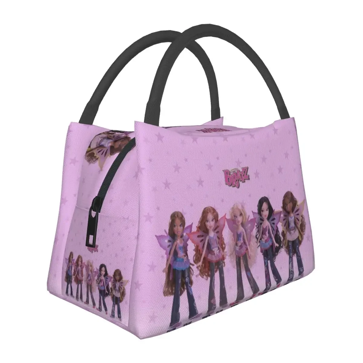 

Портативная сумка для обеда с буквами Kawaii B-Bratz, термобокс для еды, прочный холодильник, ланчбокс с плечевым ремнем, сумка для пикника, офисная
