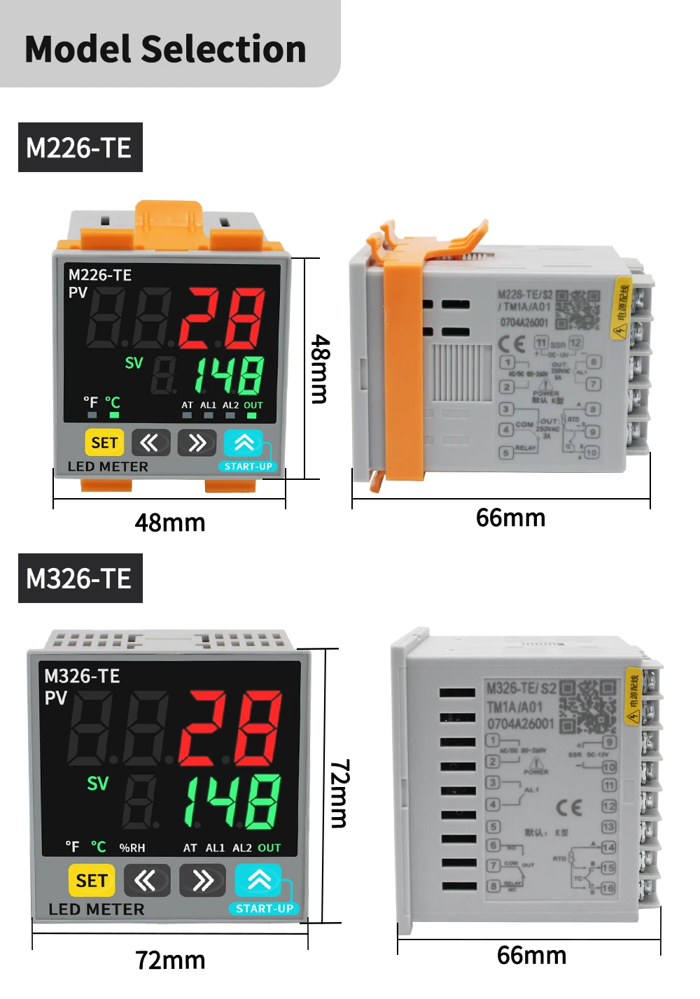 LCTC PID-Temperaturregler SSR+Relais 4-20mA Ausgang PID-Regler TC/RTD-Eingang Digitales Instrument 48*48 48*96 72*72mm – Detail 4