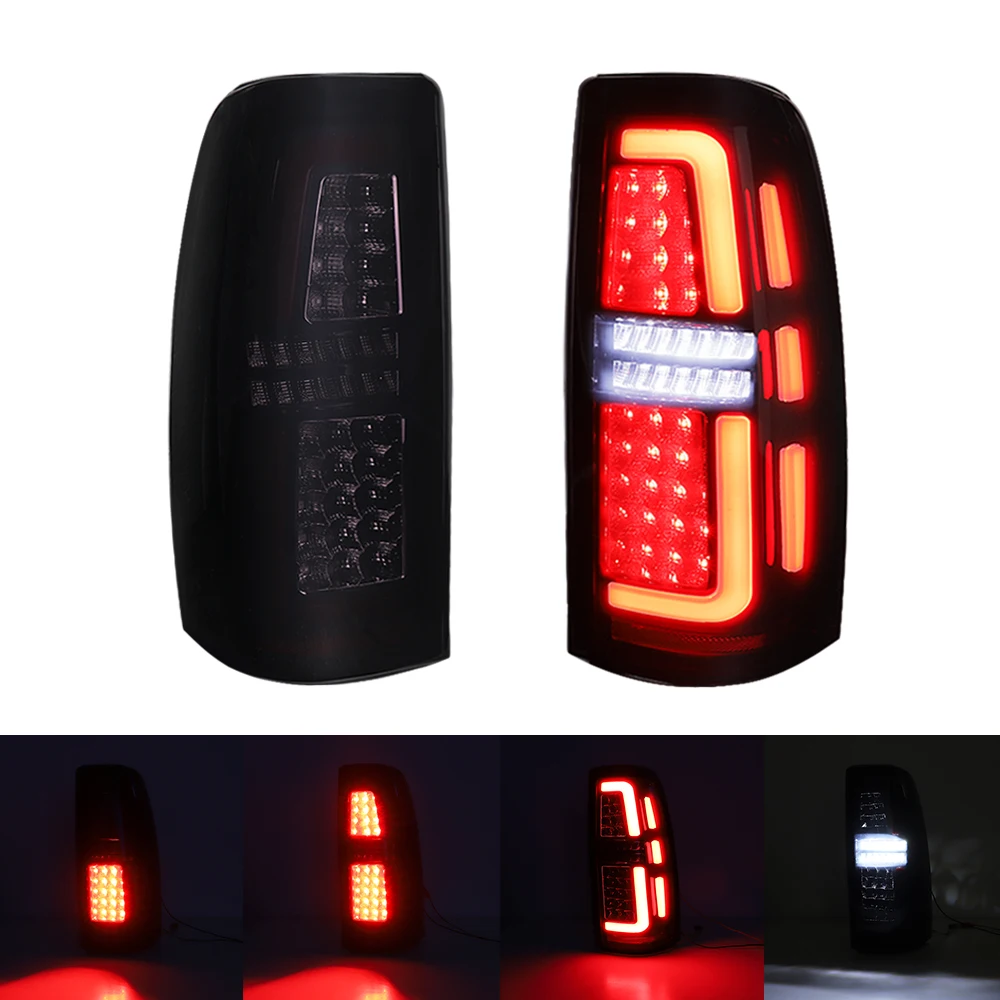 Smoked Lens Rear Brake Lights Fits for 1999 GMC Sierra LED Tail Light