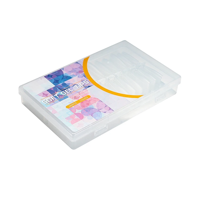 240 stuks lange T-type valse nageltips acryl volledige halve dekking nepnagels zachte tips professionele kunstmatige verlenging accessoires