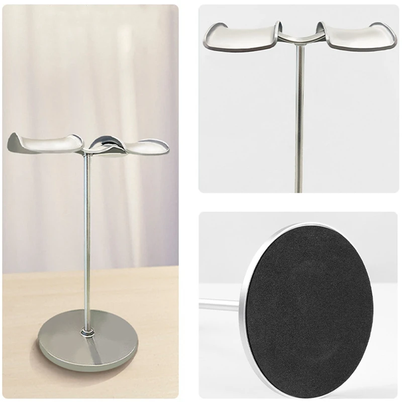 ABS البلاستيك مزدوجة سماعة حامل قوس المزدوج شماعات هوك سماعة حامل سطح المكتب جبل للألعاب سماعة