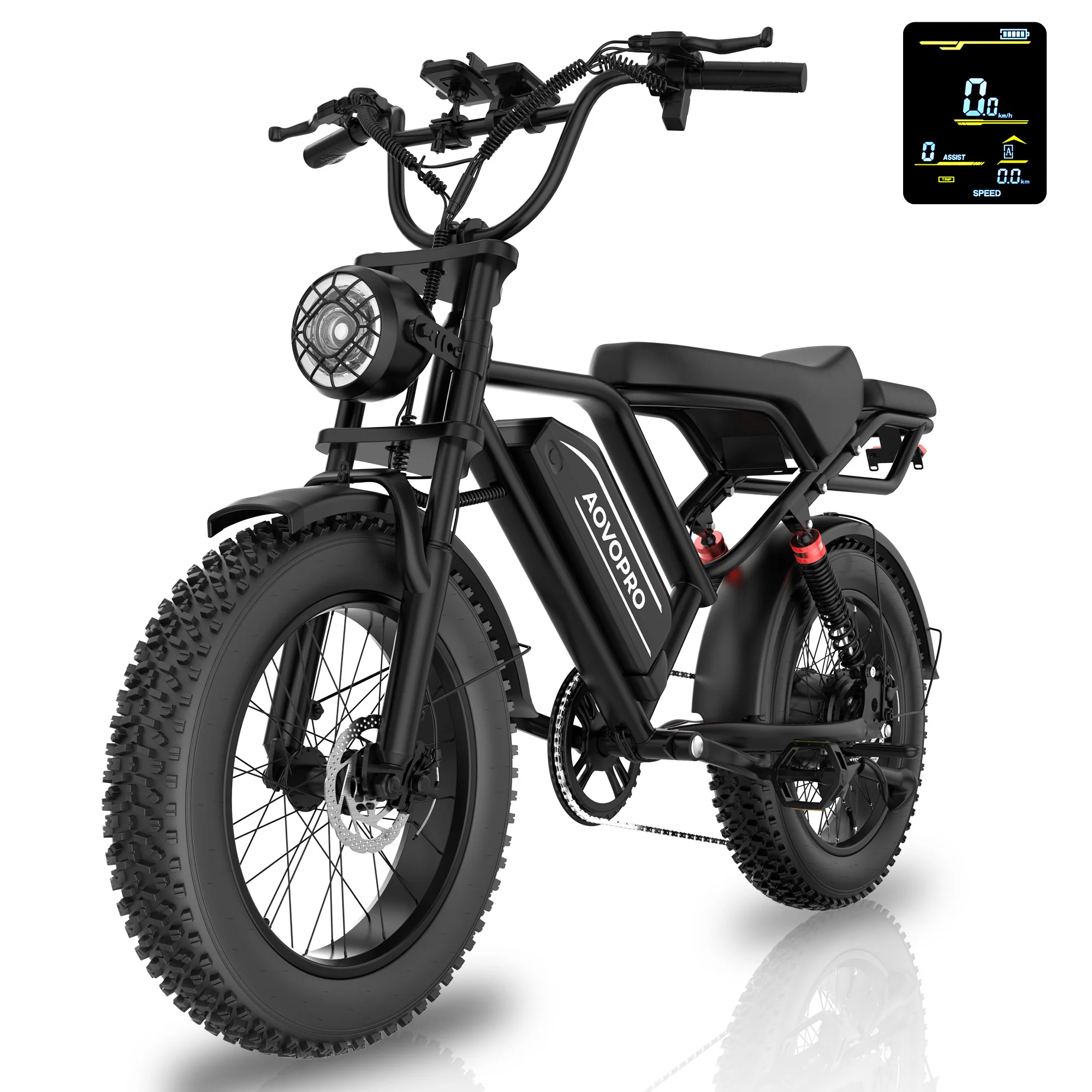 AliExpress NONE AOVOPRO 750W Motor Electric Bike Aluminium Alloy Frame Maximum Range 40-70 Miles 20 inch Tyres