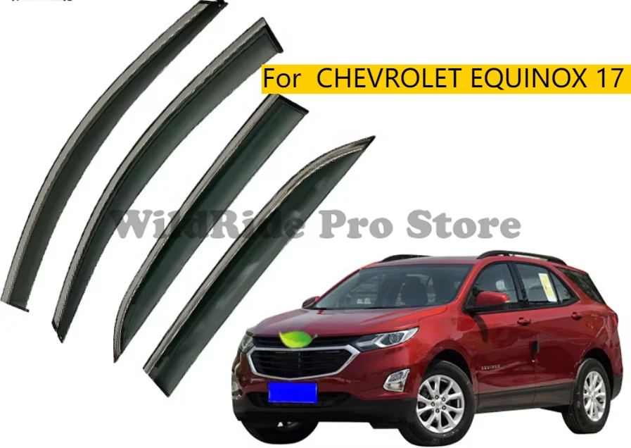 

For CHEVROLET EQUINOX 17 Accessory Car Silver Rain Shield 4 Door Visor Wind Window Deflector
