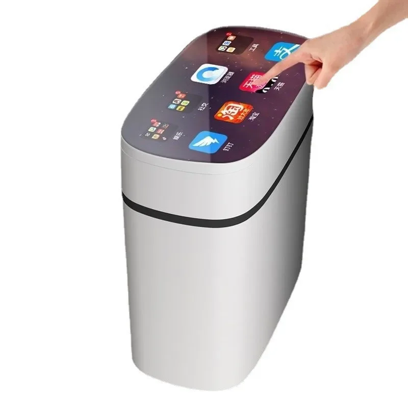 Smart trash can household large capacity living room bedroom kitchen toilet waterproof automatic induction electricity