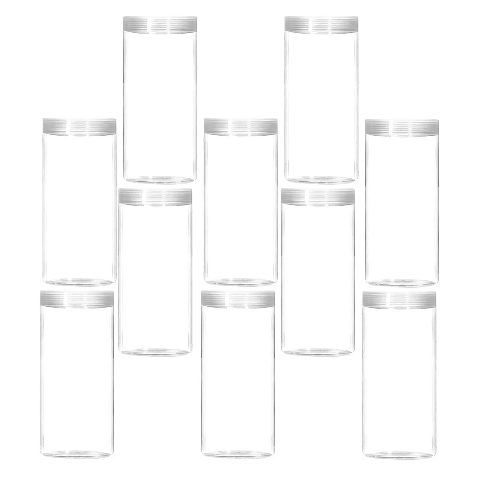 10 قطع من حاملات البلاستيك للتخزين، تصميم شفاف يحمي من الخدش، مقتنيات الأكسدة، تجميع الأنابيب المنظمة