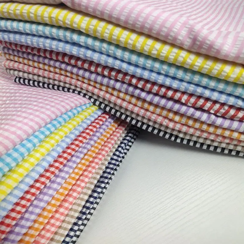 100x145cm Karierter Stoff für Hemden, Röcke, Kleidung, DIY, Bunter Stoff-Hintergrund, T-Shirts, Nähstreifen, Handarbeit, Weicher Stoff – Detail 10