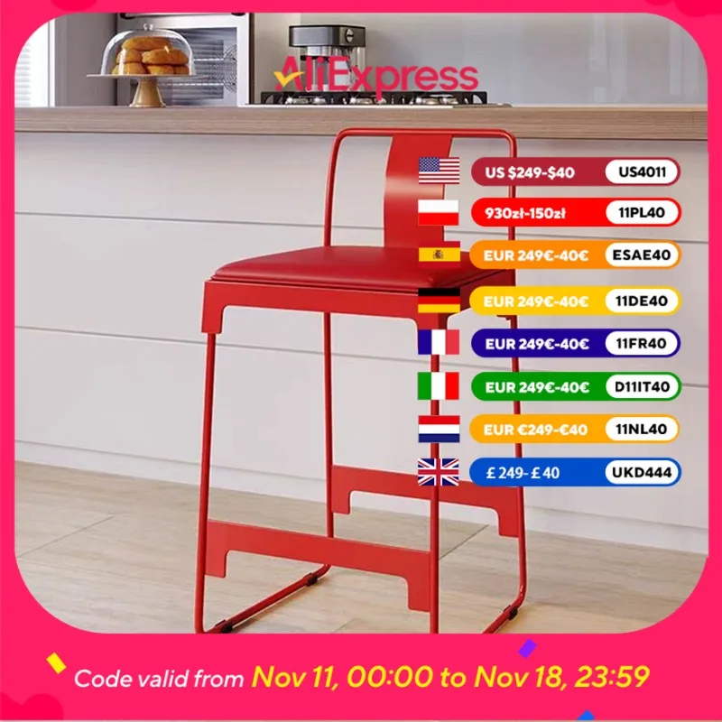 

Cushions Luxury Kitchen Bar Stools Cushions High Red Modern Home Bar Stools Dining Design Minimalist Banqueta Furniture